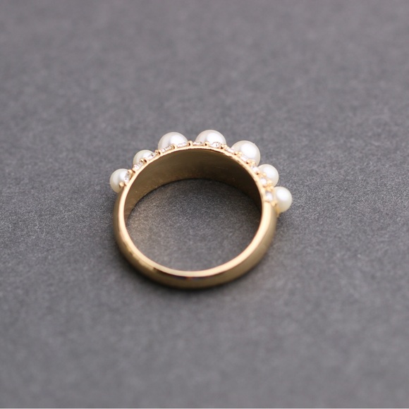 J.crew Inset pearl and crystal ring size 8 - Picture 4 of 6